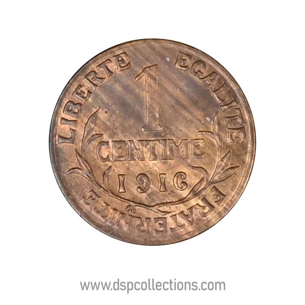 FRANCE, pièce de 1 Centime Daniel Dupuis 1916