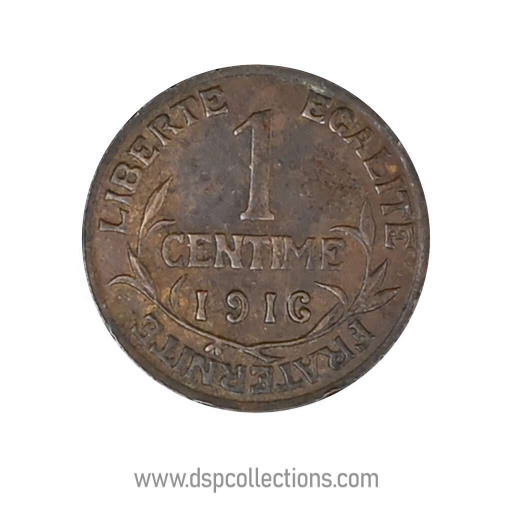 FRANCE, pièce de 1 Centime Daniel Dupuis 1916