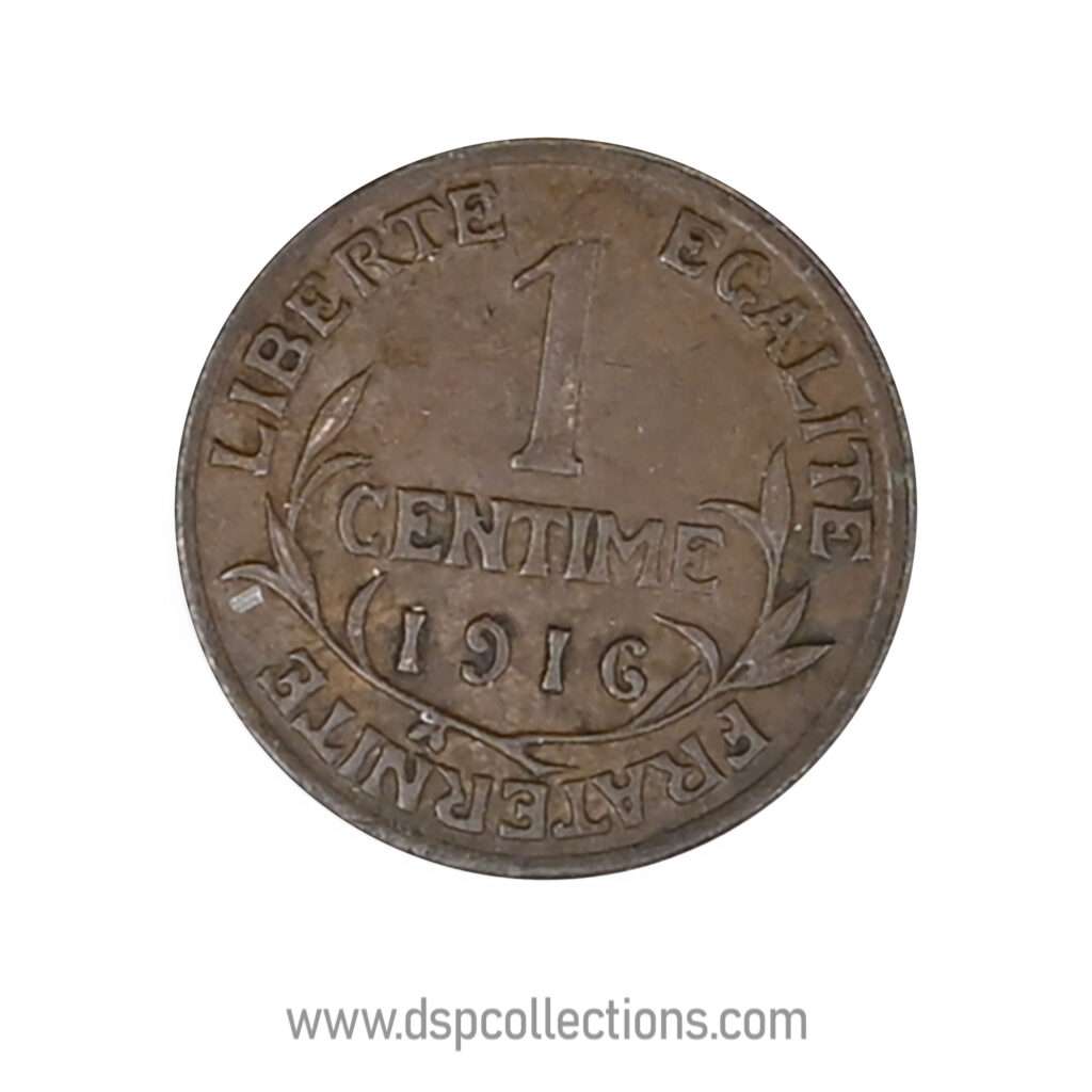 FRANCE, pièce de 1 Centime Daniel Dupuis 1916