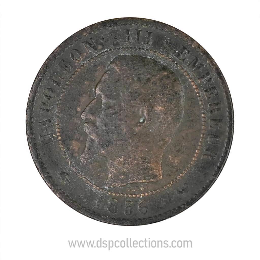 FRANCE, pièce de 10 Centimes Napoléon III, 1856 W / Lille