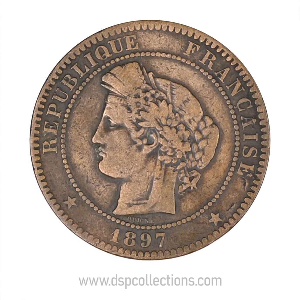 FRANCE, pièce de 10 Centimes Cérès, 1897 A / Paris