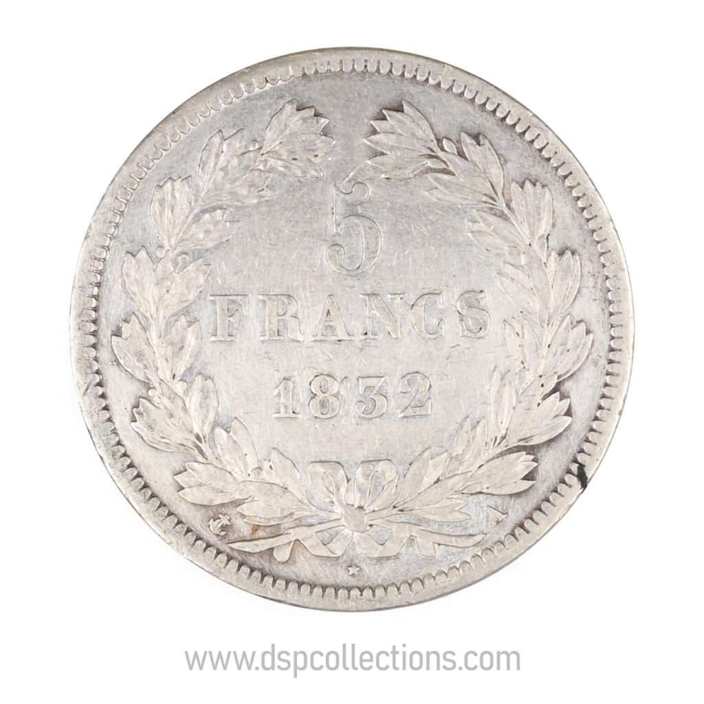 FRANCE, pièce de 5 Francs Louis Philippe Ier, 1832 A / Paris