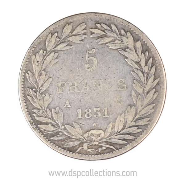 0795 5 francs louis philippe 1er