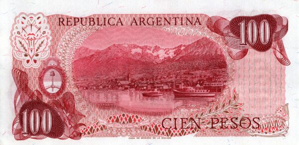 ARGENTINE billet de 100 Pesos ND (1976/78) Général José de San Martín – Image 2
