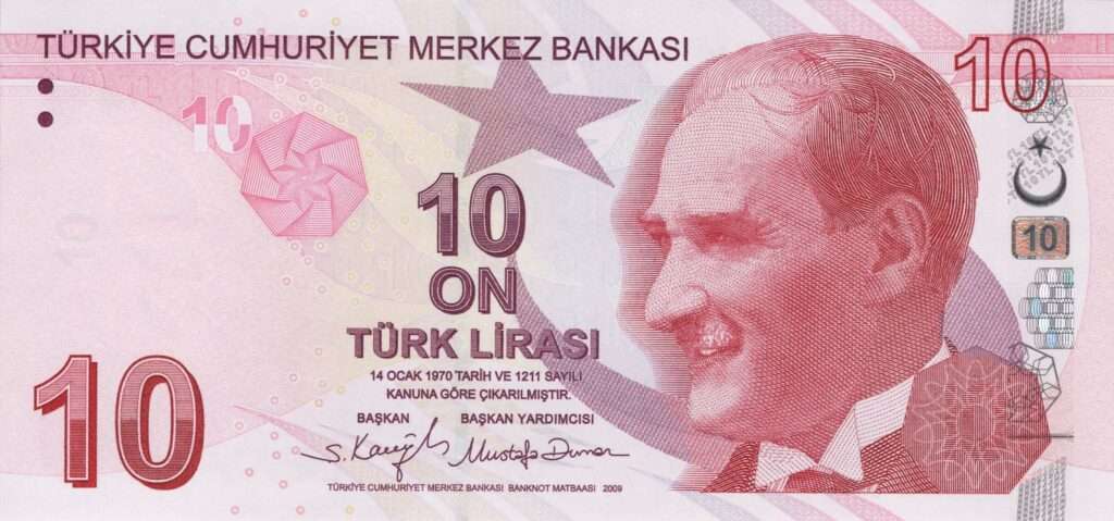 TURQUIE billet de 10 Türk Lirası 2022, Président Mustafa Kemal Atatürk