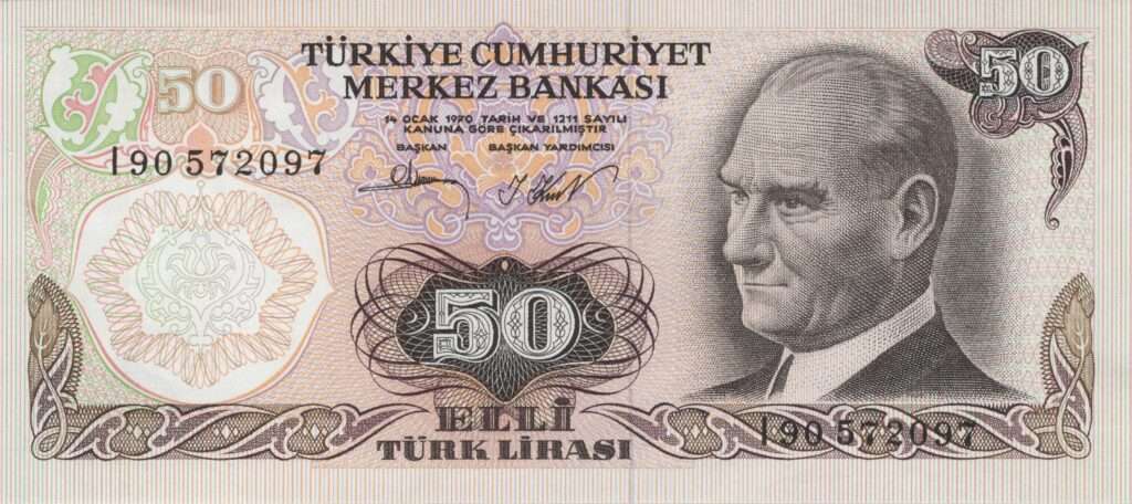 TURQUIE billet de 50 Türk Lirası 1983, Président Mustafa Kemal Atatürk