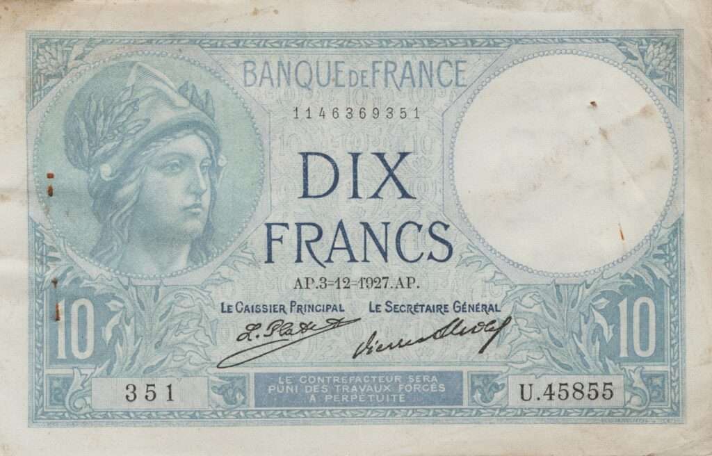 FRANCE billet de 10 Francs Minerve 03-12-1927