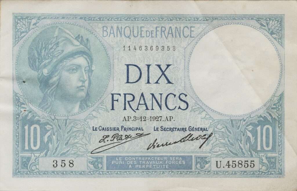 FRANCE billet de 10 Francs Minerve 03-12-1927