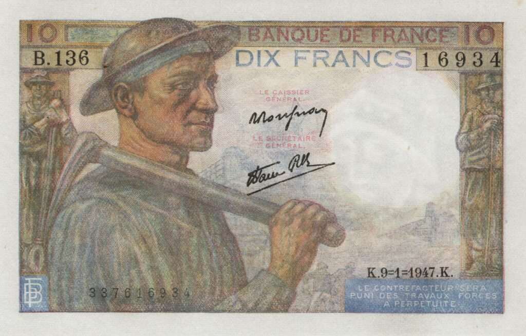 FRANCE billet de 10 Francs Mineur 09-01-1947