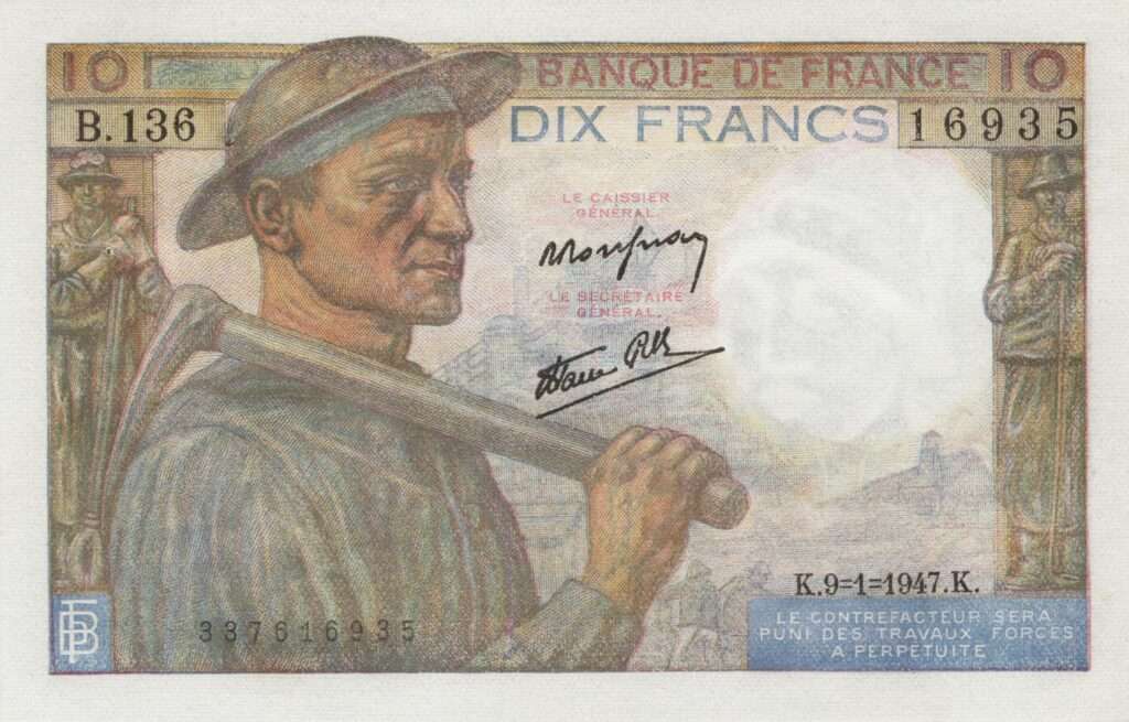 FRANCE billet de 10 Francs Mineur 09-01-1947