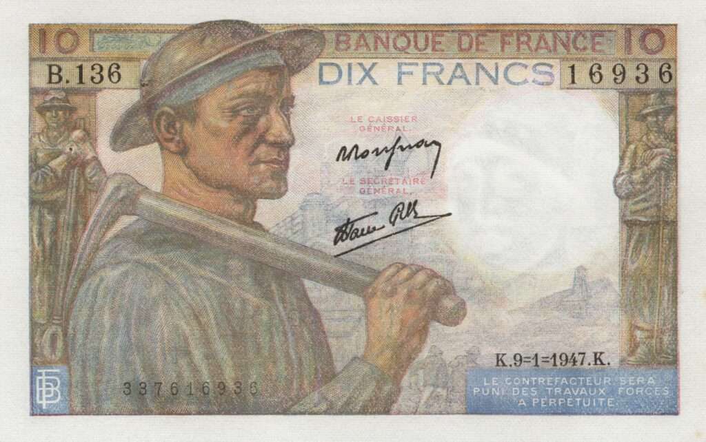 FRANCE billet de 10 Francs Mineur 09-01-1947