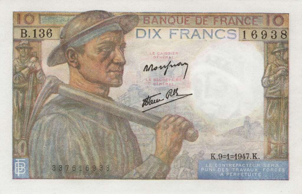 FRANCE billet de 10 Francs Mineur 09-01-1947