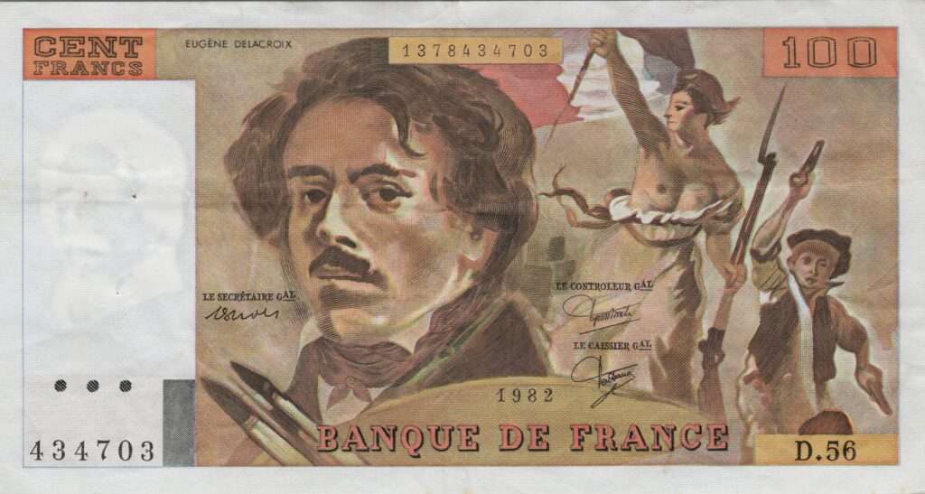 FRANCE billet de 100 Francs Delacroix 1982