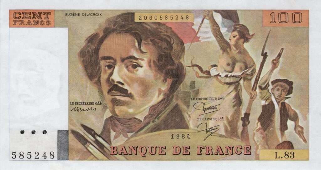 FRANCE billet de 100 Francs Delacroix 1984