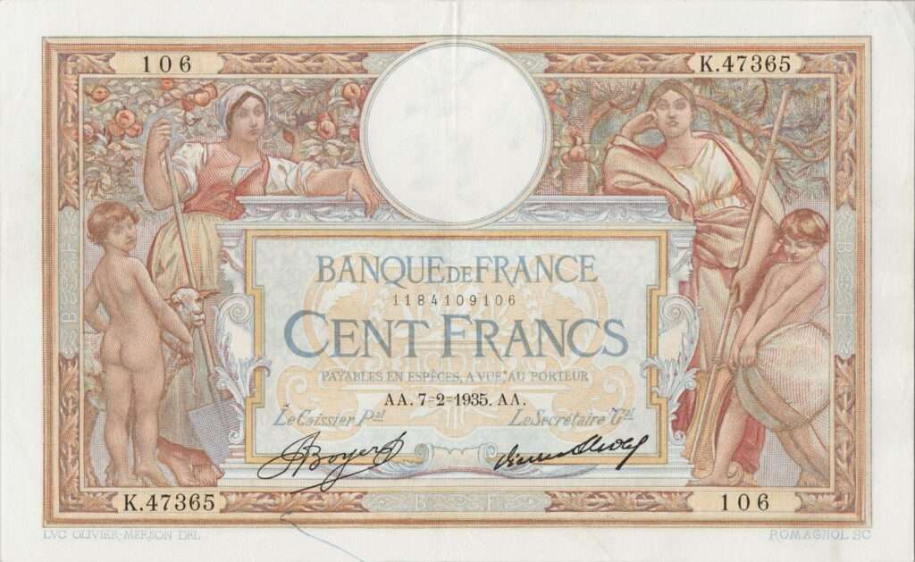 FRANCE billet de 100 Francs Luc et Olivier Merson 07-02-1935