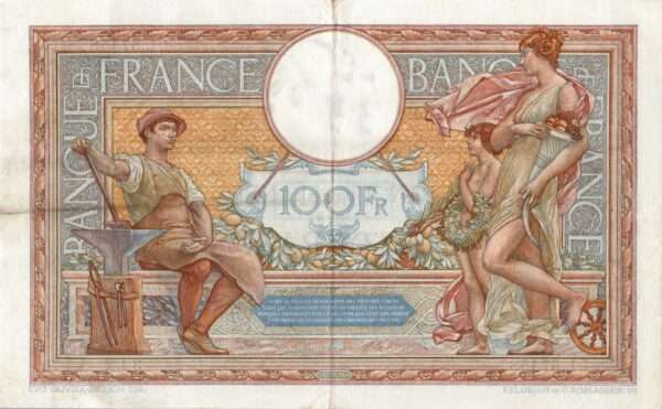 FRANCE billet de 100 Francs Luc et Olivier Merson 10-02-1938 type modifié – Image 2