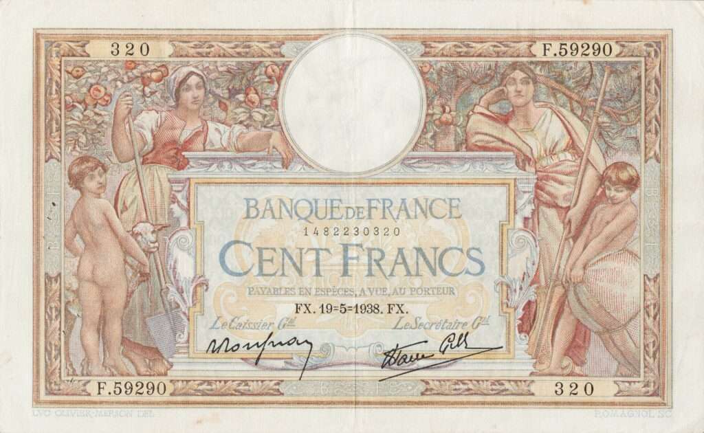 FRANCE billet de 100 Francs Luc et Olivier Merson 19-05-1938 type modifié