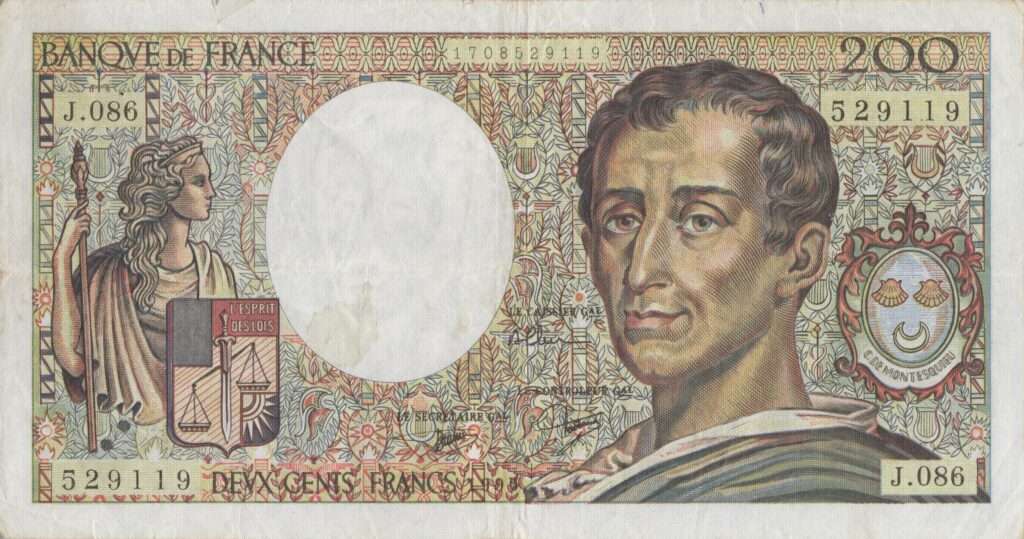 FRANCE billet de 200 Francs Montesquieu 1990