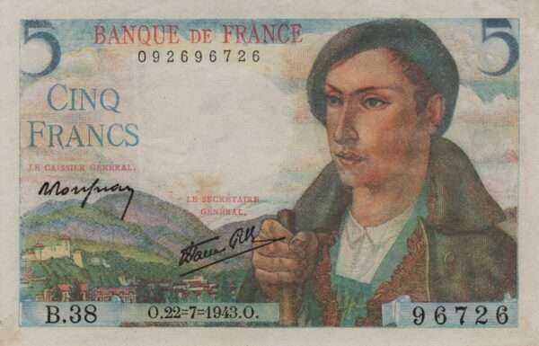 billet de 5 Francs 5927