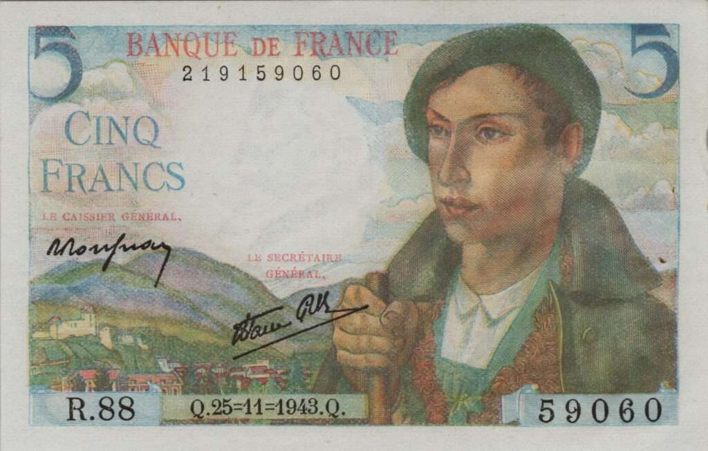 FRANCE billet de 5 Francs Berger 25-11-1943