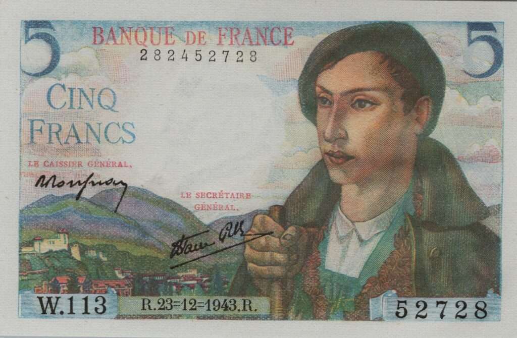 FRANCE billet de 5 Francs Berger 23-12-1943