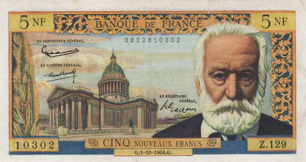 FRANCE billet de 5 Nouveaux Francs Victor Hugo  01-10-1964